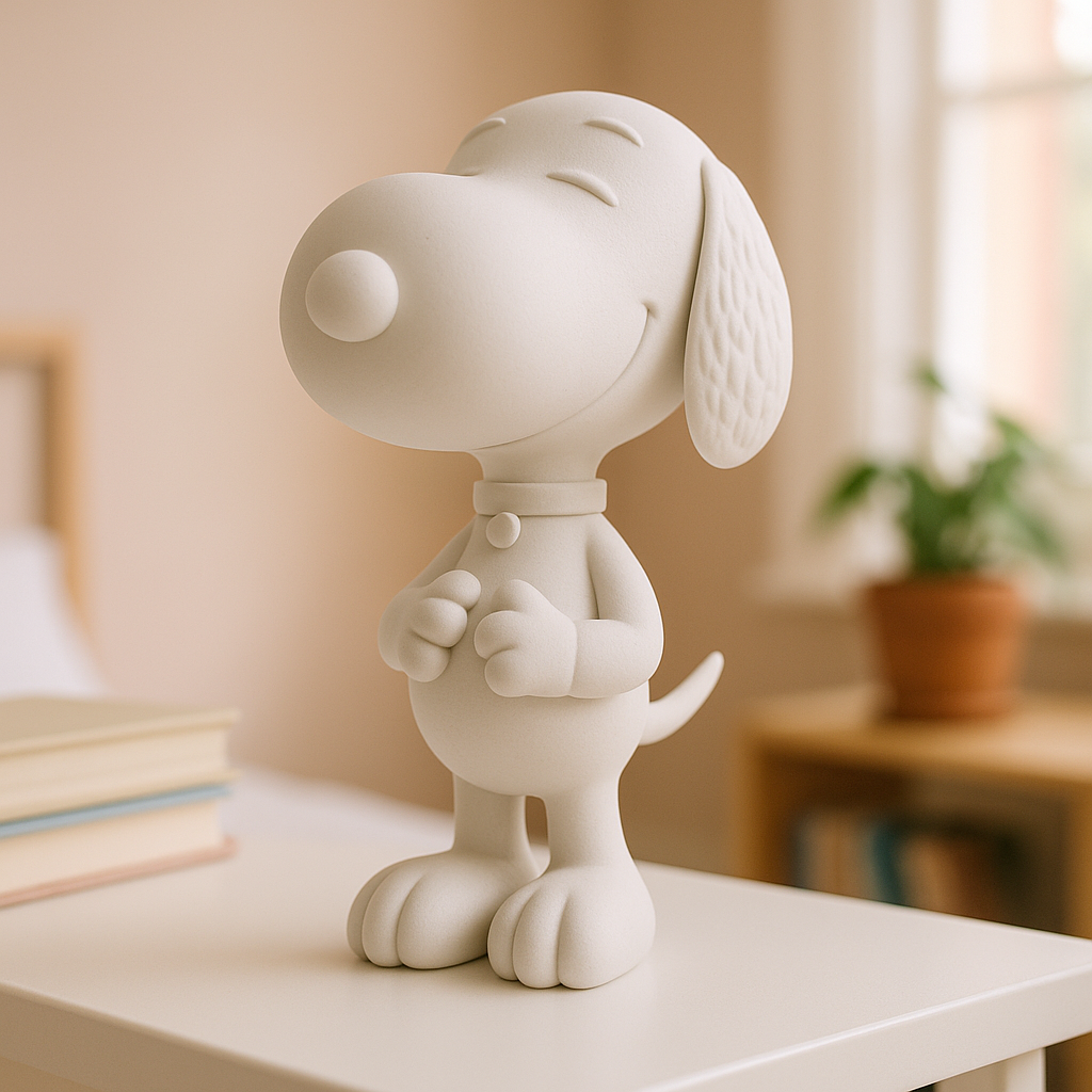 Figurka 3D – Piesek Snoopy w Stylu Retro Minimal