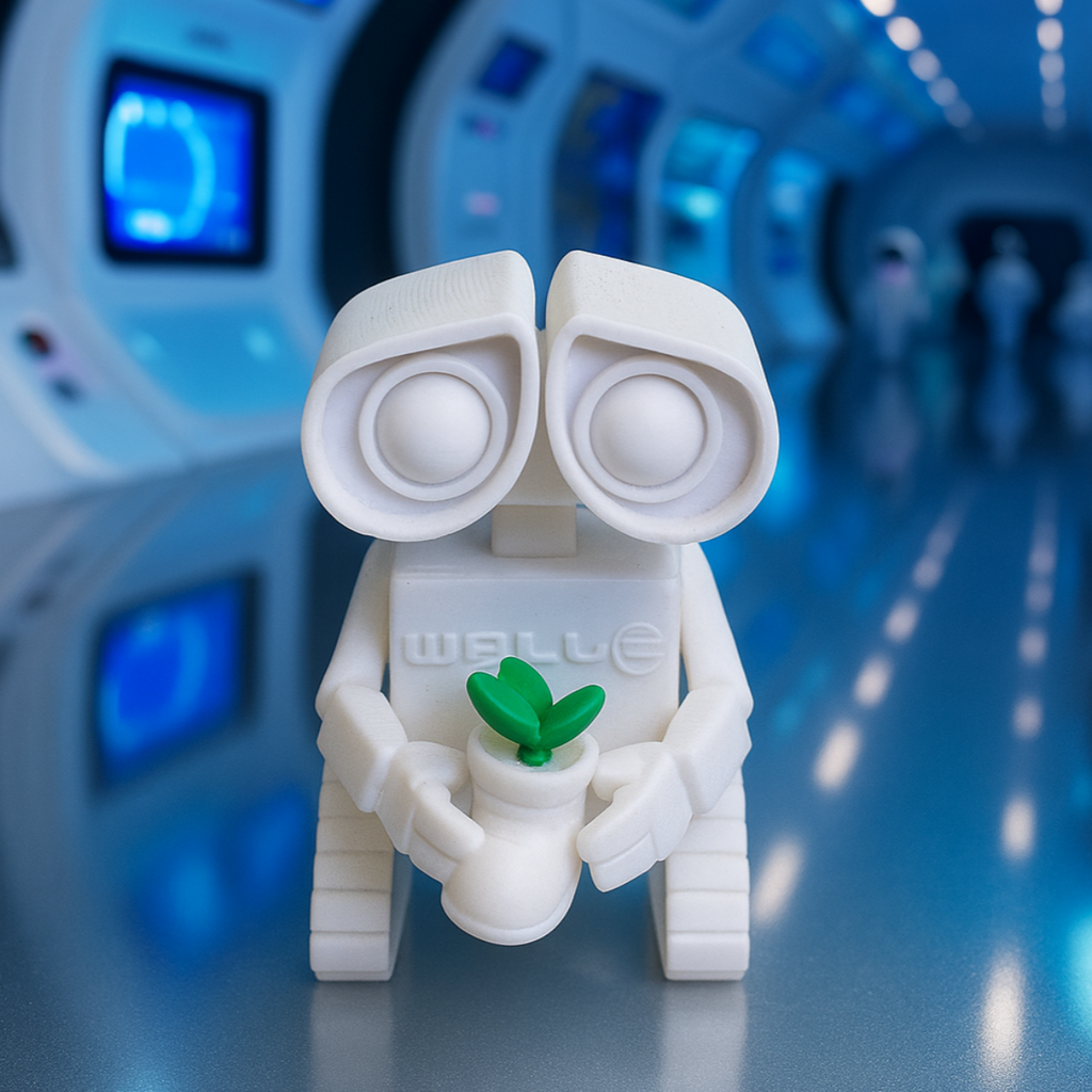 Figurka WALL-E z Drukarki 3D – Kultowy Robot z Roślinką