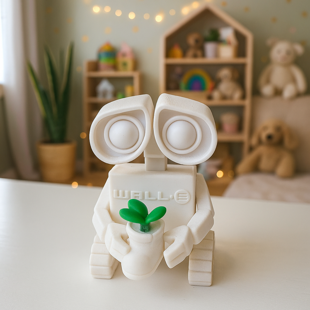 Figurka WALL-E z Drukarki 3D – Kultowy Robot z Roślinką