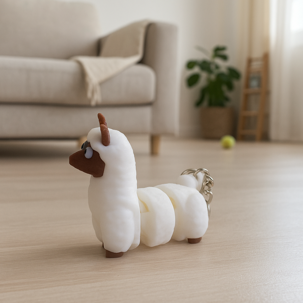 Alpaka 3D – Uroczy Breloczek z Charakterem