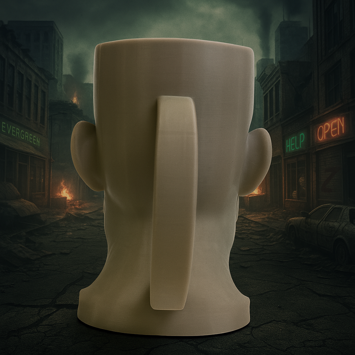Kubek Zombie – Straszna Figurka 3D z Otwartą Paszczą