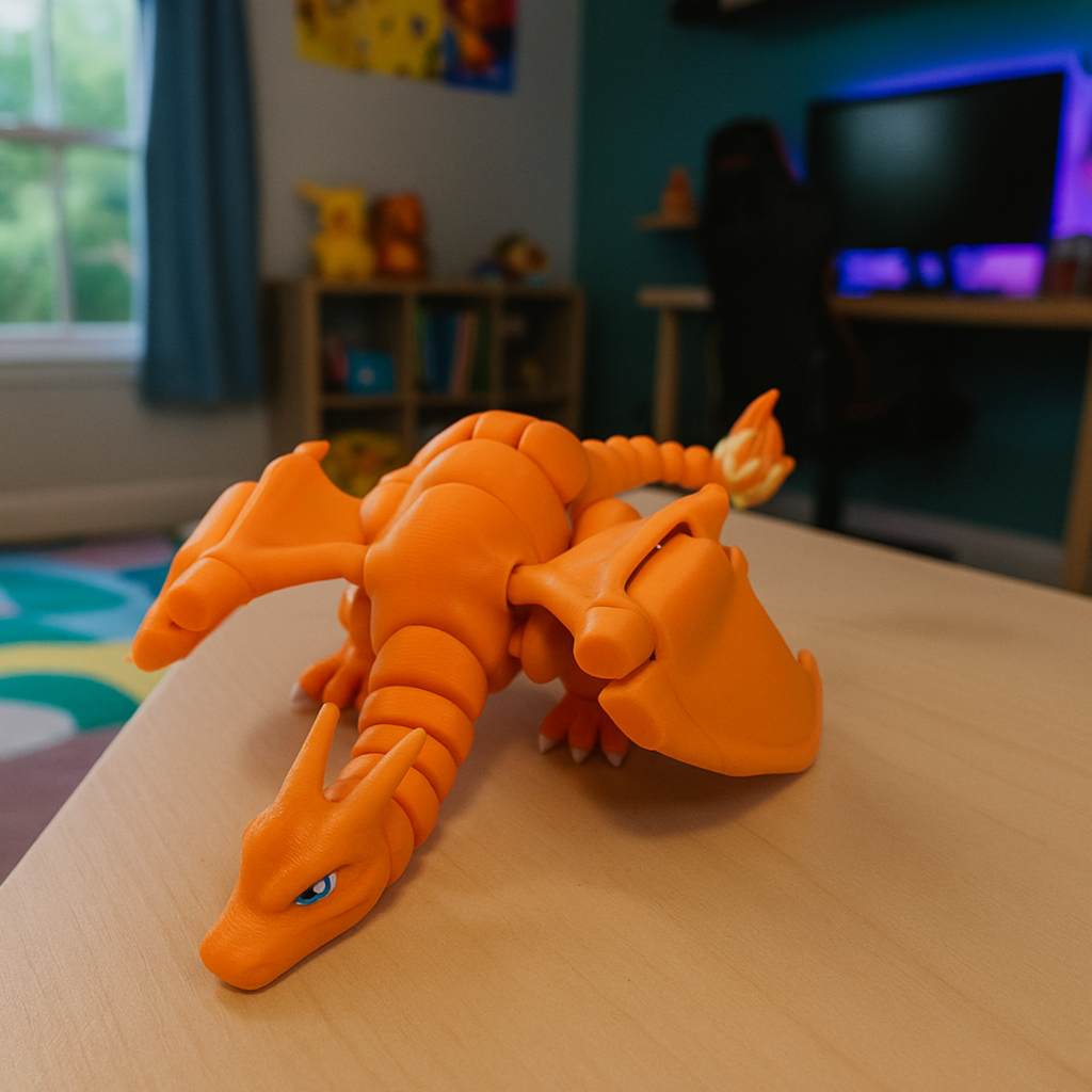 Figurka Charizard z Ruchomymi Segmentami - Druk 3D