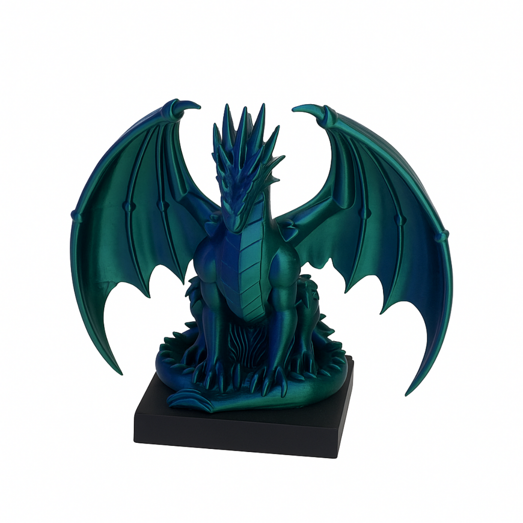 Szmaragdowy Smok – Figurka 3D na Postumencie