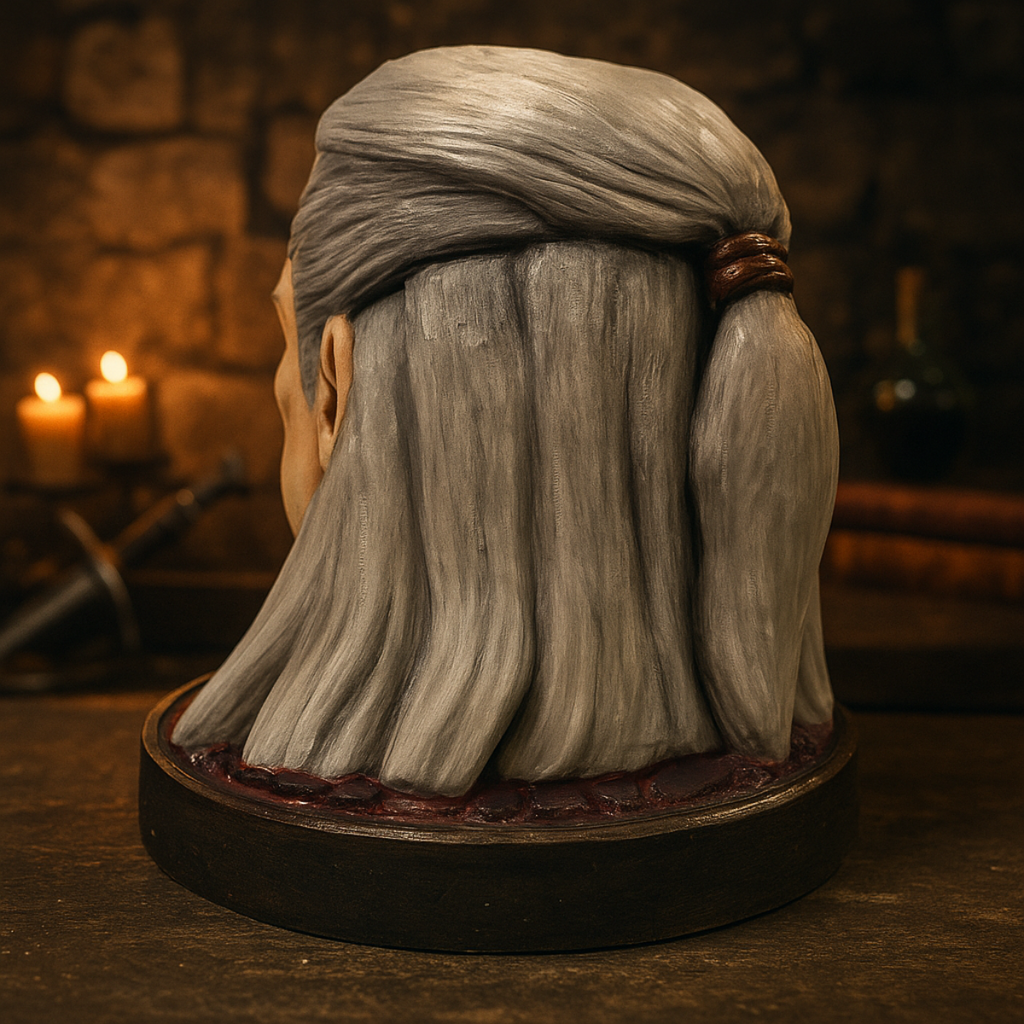 Statuetka Głowa Geralta/uchwyt na słuchawki - Druk 3D
