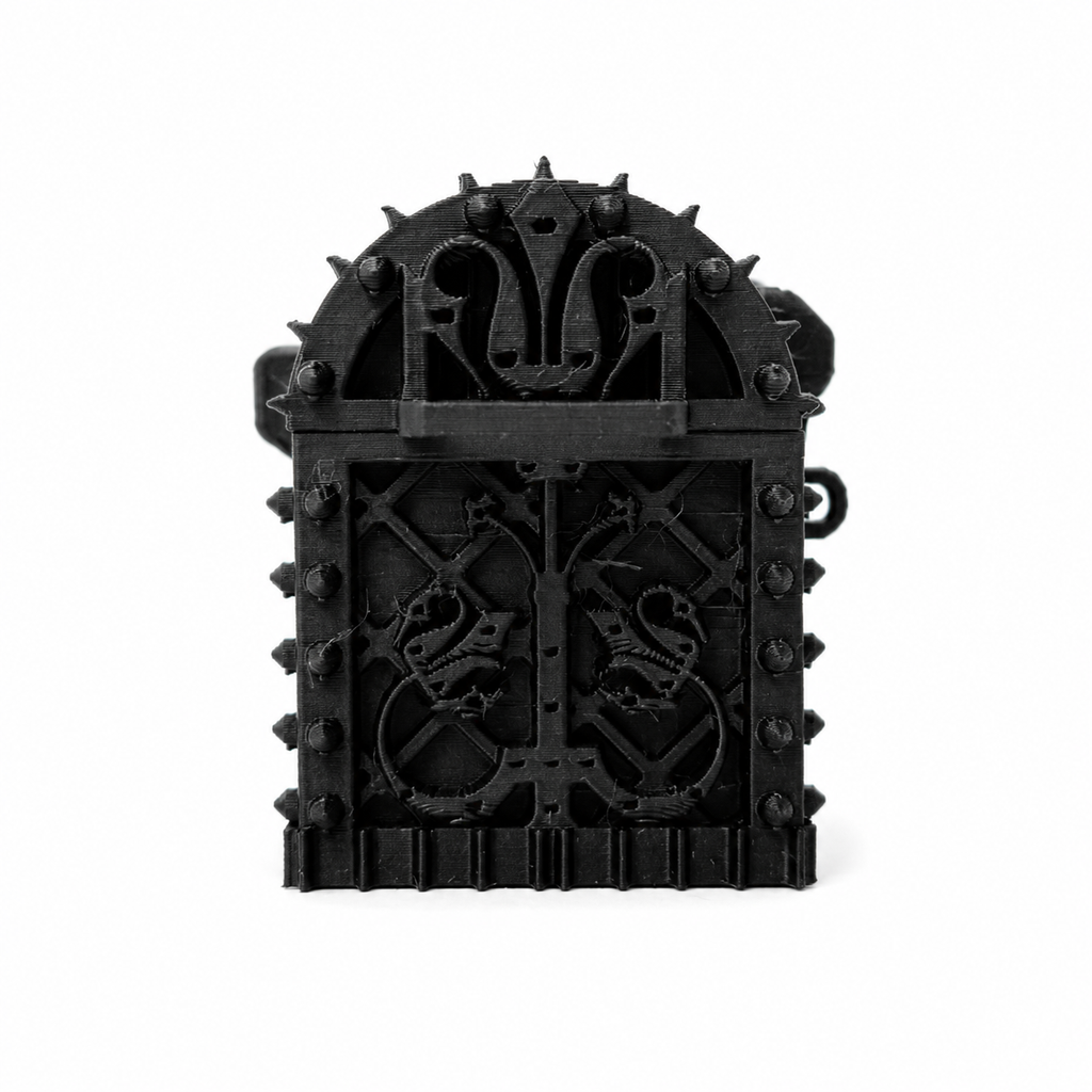 Gotyckie Pudełko 3D z Czarnymi Kuleczkami
