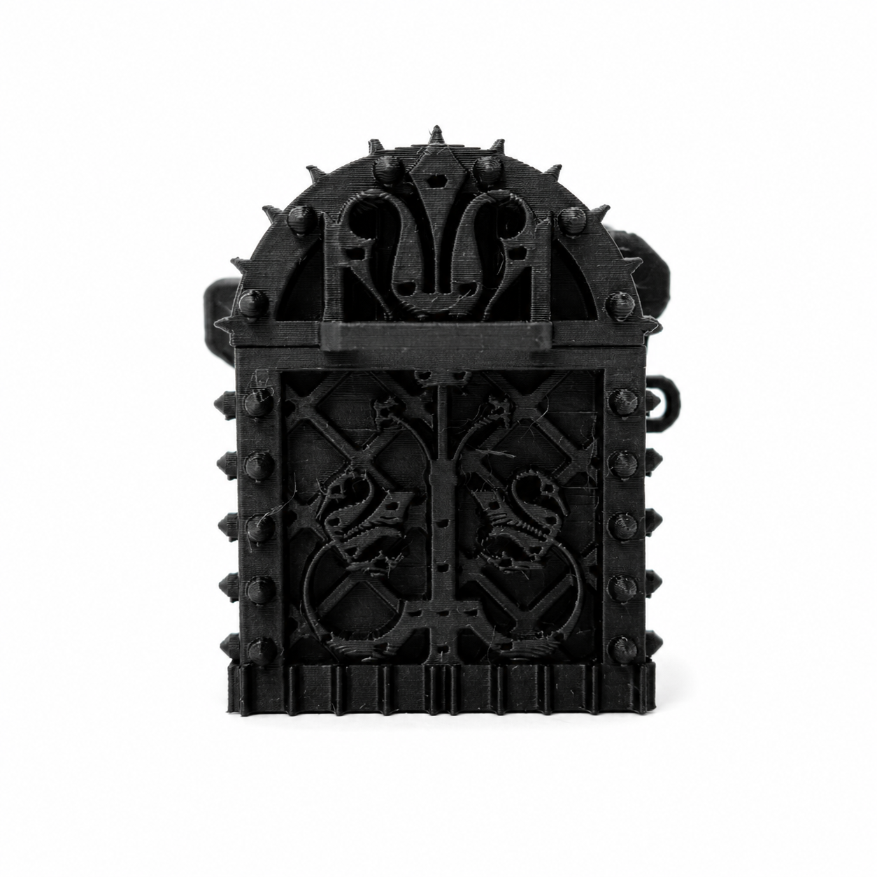 Gotyckie Pudełko 3D z Czarnymi Kuleczkami