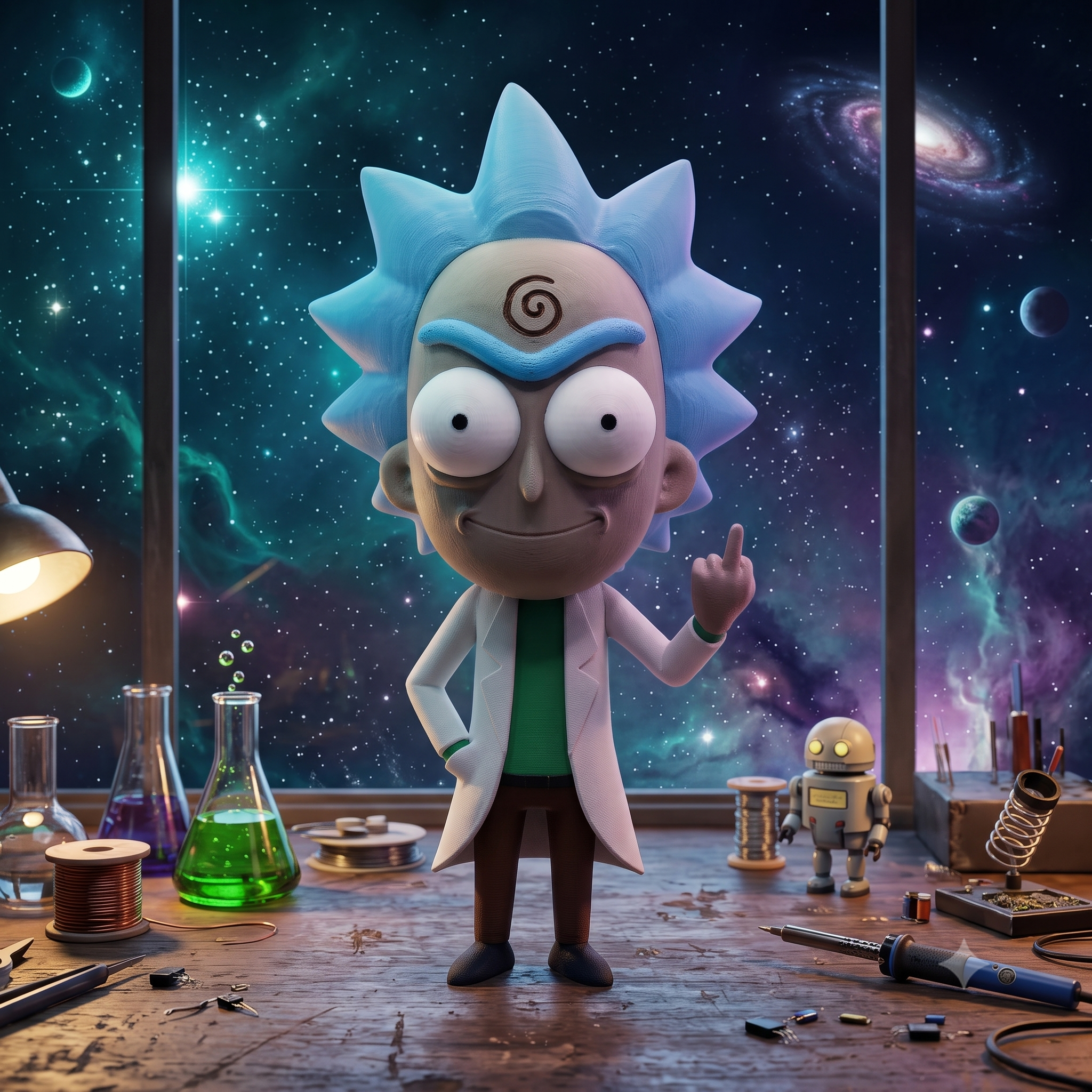 Figurka 3D- Rick- Rick&Morty