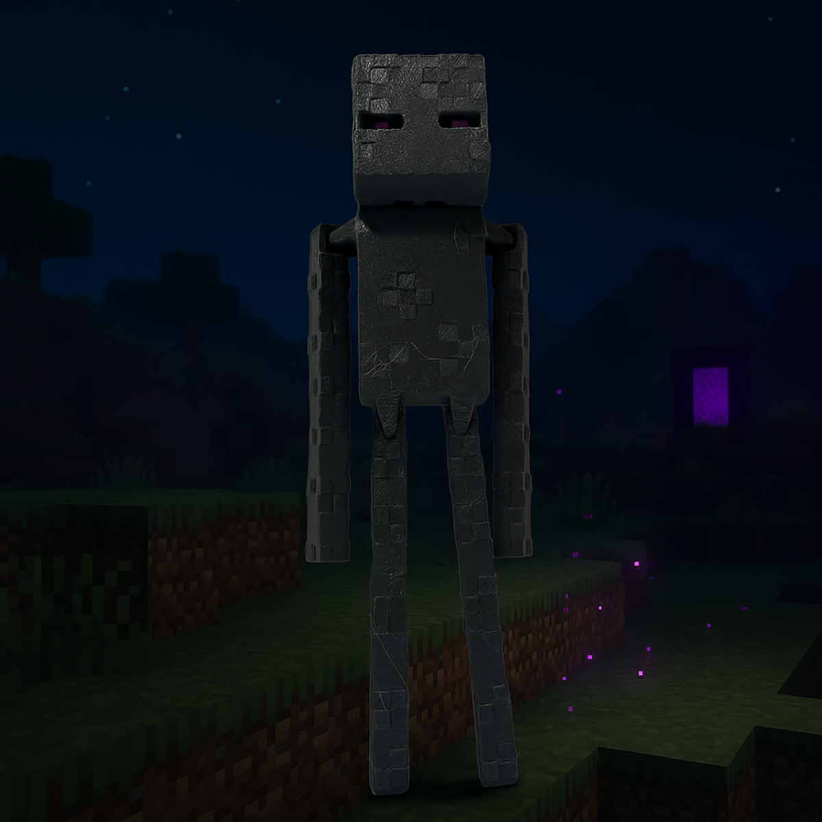 Brelok Enderman z Ruchomymi Elementami - Druk 3D