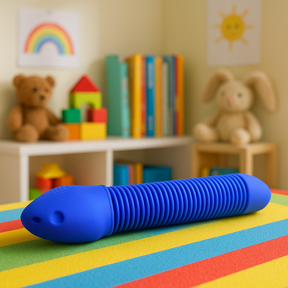 Zabawka Wąż z Ogonem Sprężyną - Figurka 3D