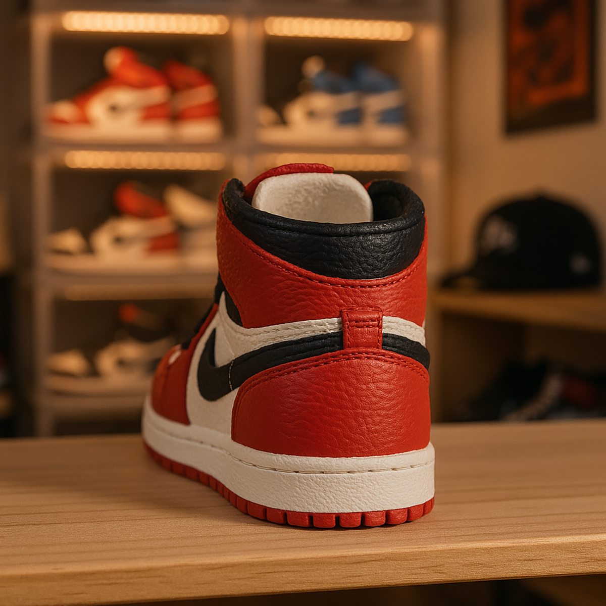 But 3D w Stylu Air Jordan 1 Chicago – Figurka Dekoracyjna