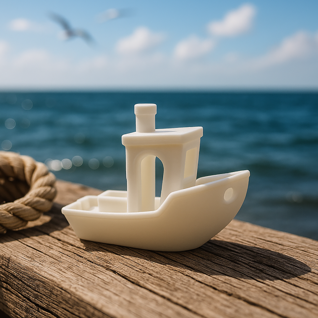 Statek Testowy 3D – Kultowy Benchy w Białym PLA