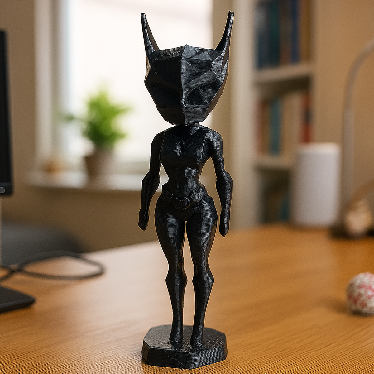 Figurka 3D – Kobieta Kot w Stylu Superbohaterskim