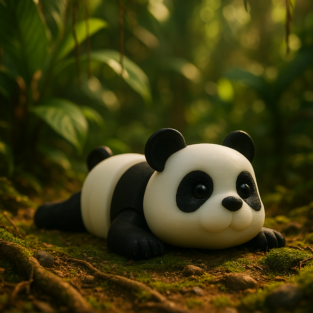 Brelok Panda z Ruchomymi Elementami - Druk 3D