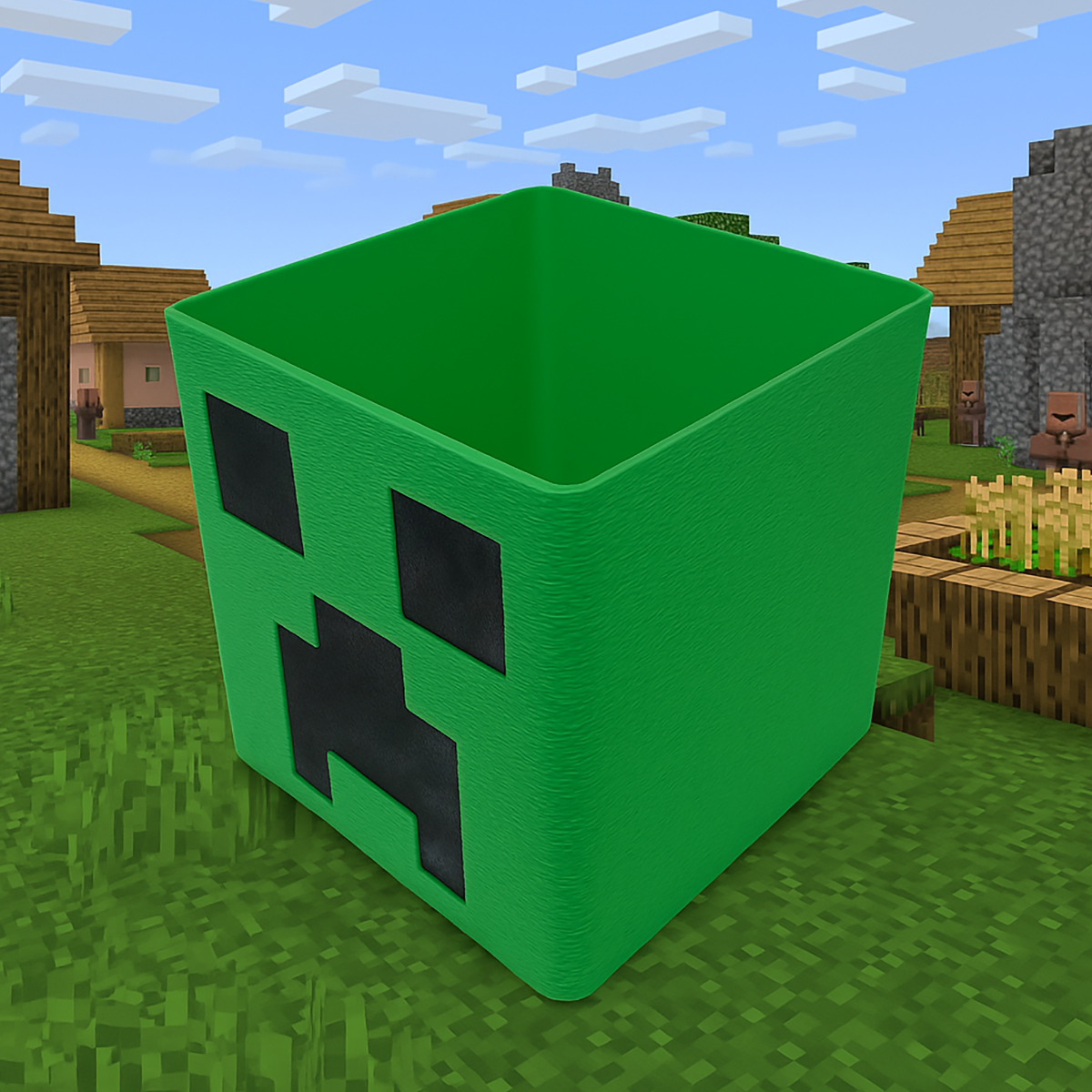 Kwadratowe Pudełko Minecraft Creeper - Druk 3D