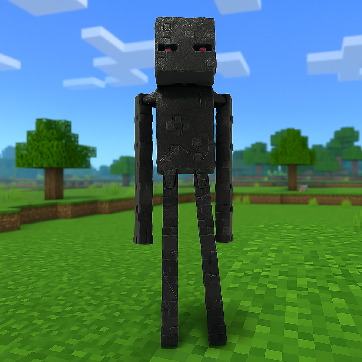Brelok Enderman z Ruchomymi Elementami - Druk 3D
