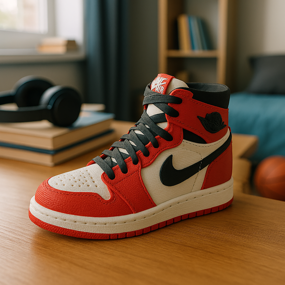 But 3D w Stylu Air Jordan 1 Chicago – Figurka Dekoracyjna