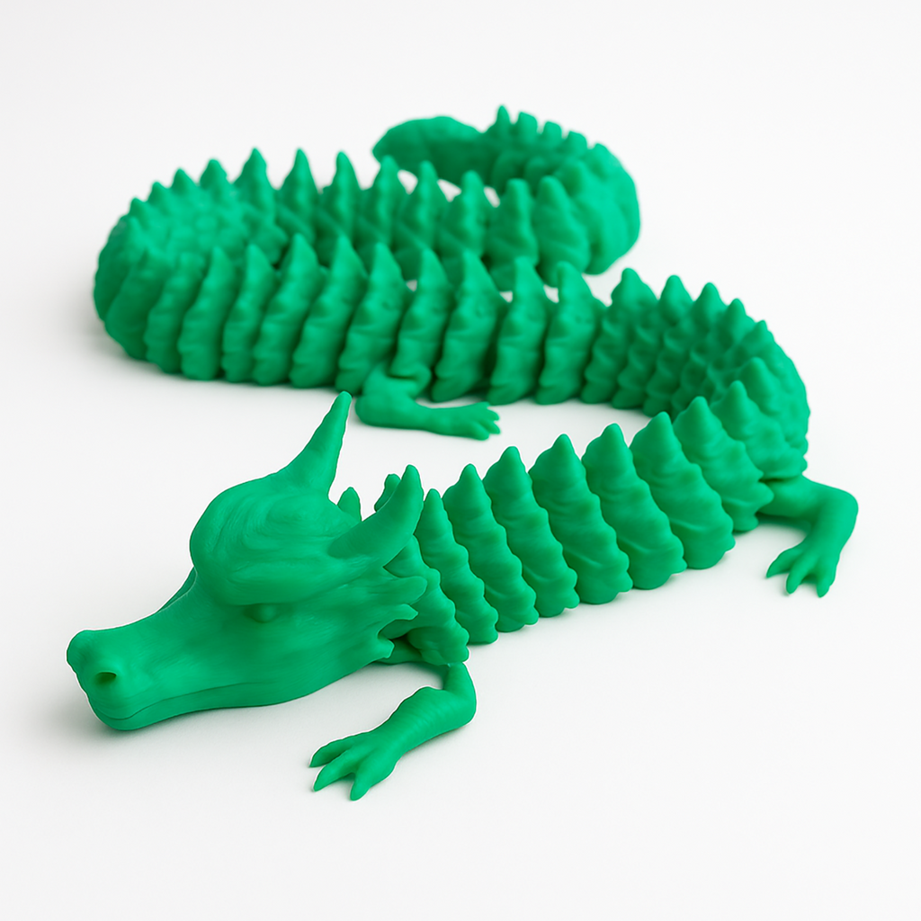 Chiński Smok z Ruchomym Ogonem - Figurka 3D