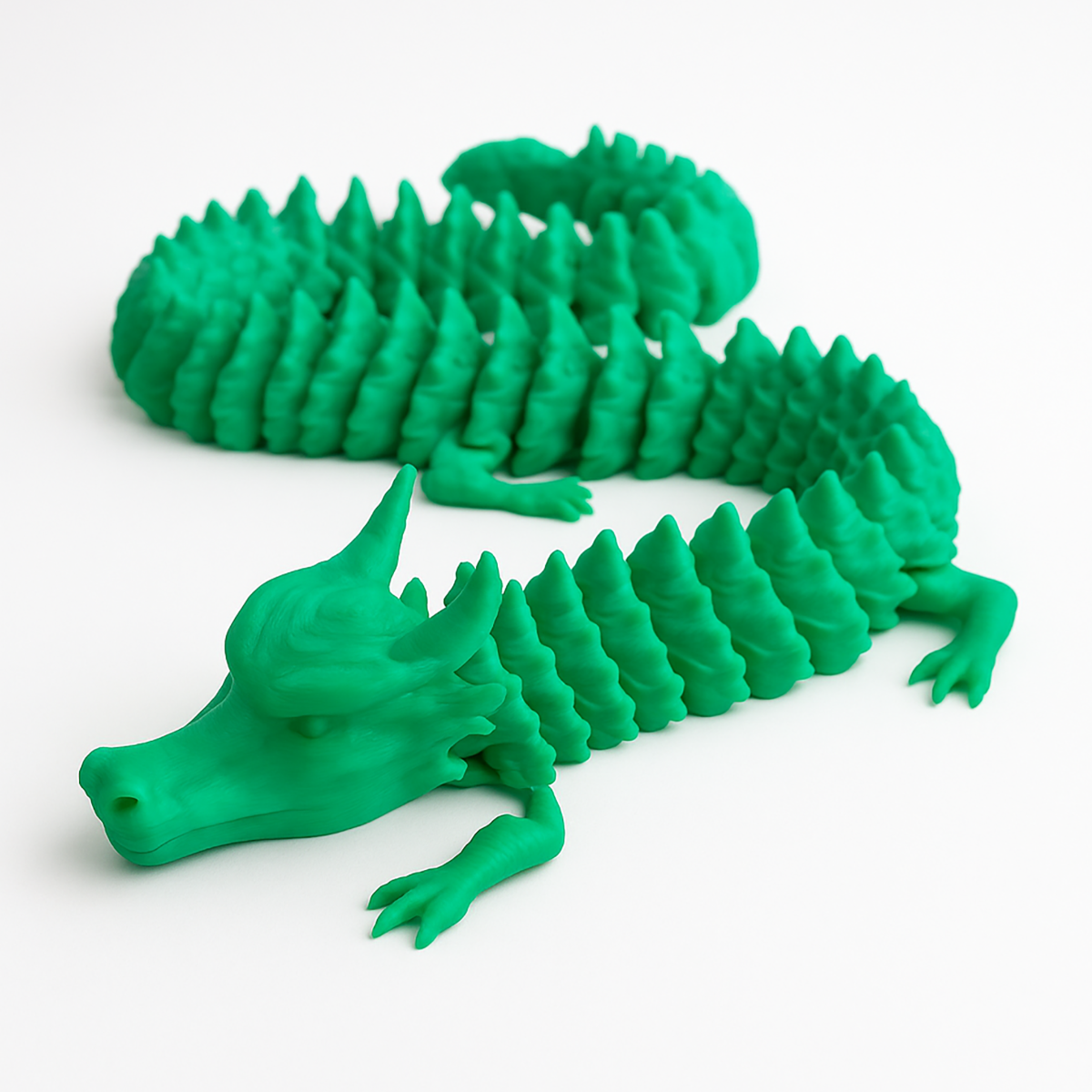 Chiński Smok z Ruchomym Ogonem - Figurka 3D