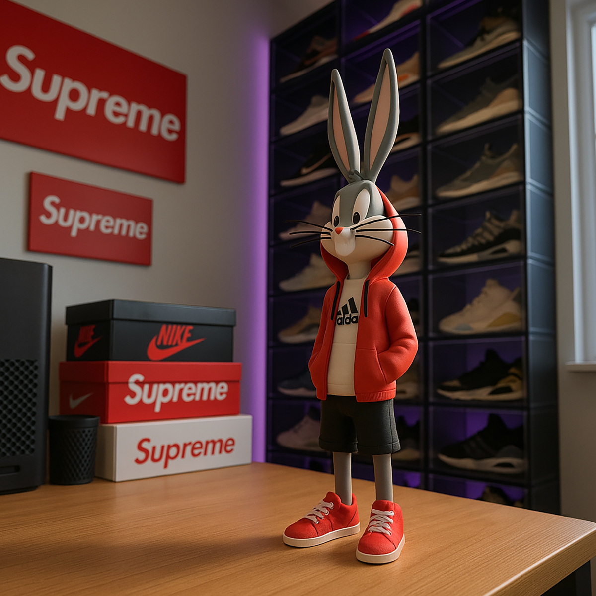 Figurka 3D - Królik Buggs w Stylu Streetwear