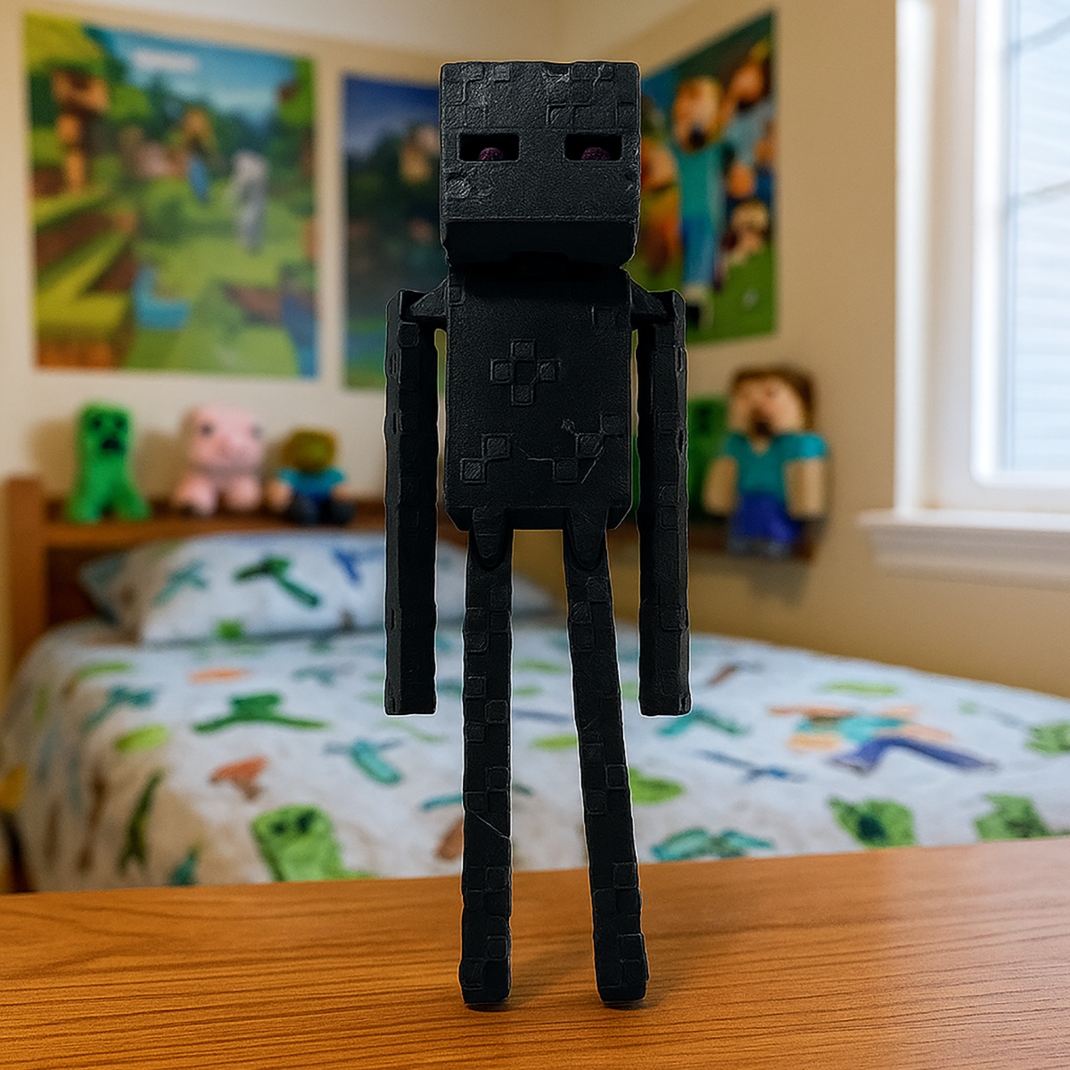 Brelok Enderman z Ruchomymi Elementami - Druk 3D