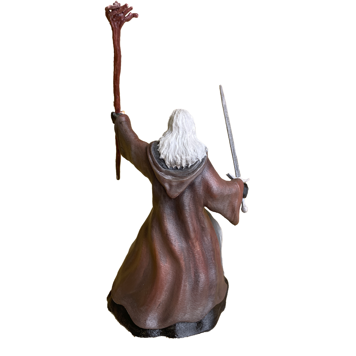 Ręcznie Malowana Figurka Gandalf z Mieczem i Kosturem - Druk 3D