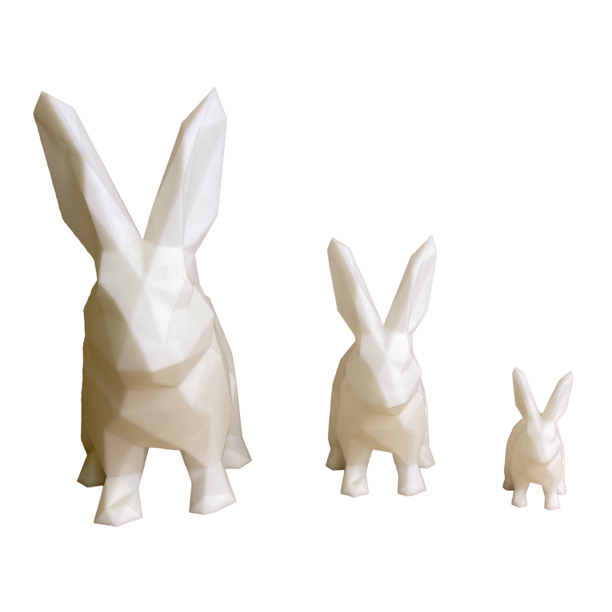 Kanciasty Królik Medium - Dekoracja 3D