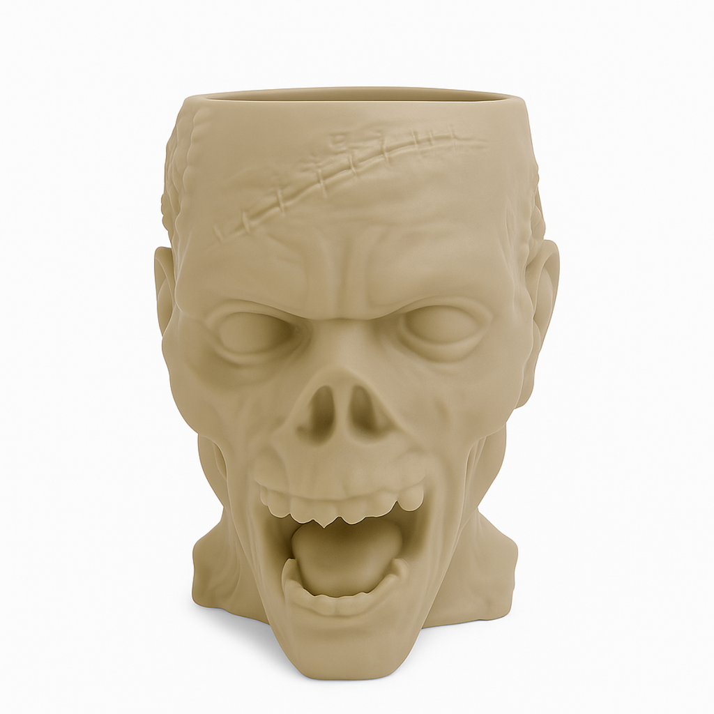 Kubek Zombie – Straszna Figurka 3D z Otwartą Paszczą