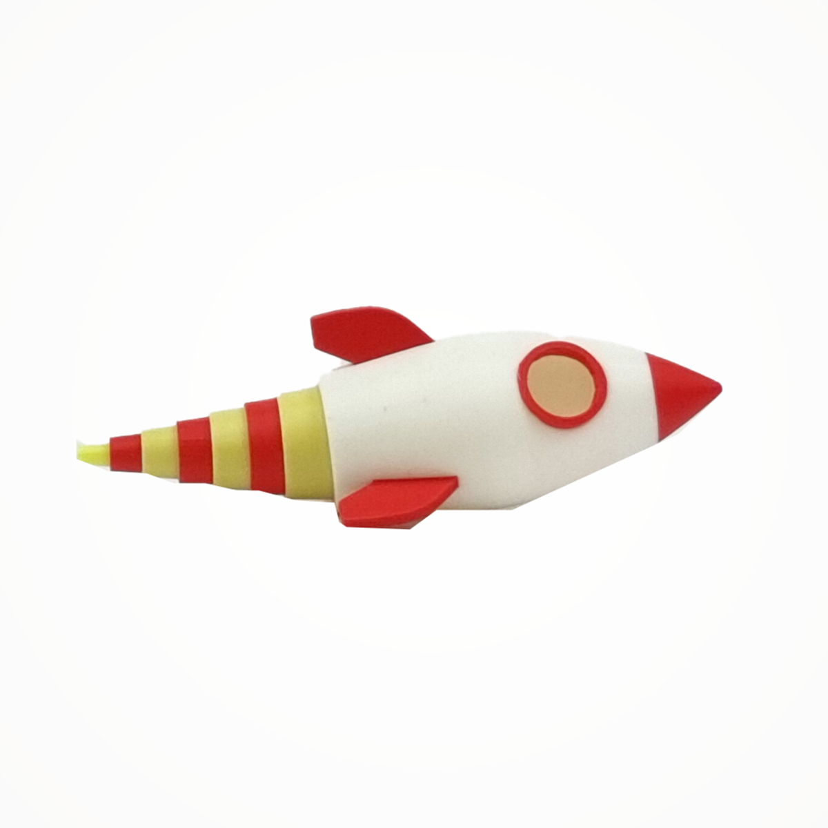 Figurka Rakieta 3D z Płomieniami