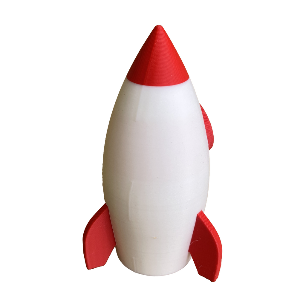 Figurka Rakieta 3D z Płomieniami
