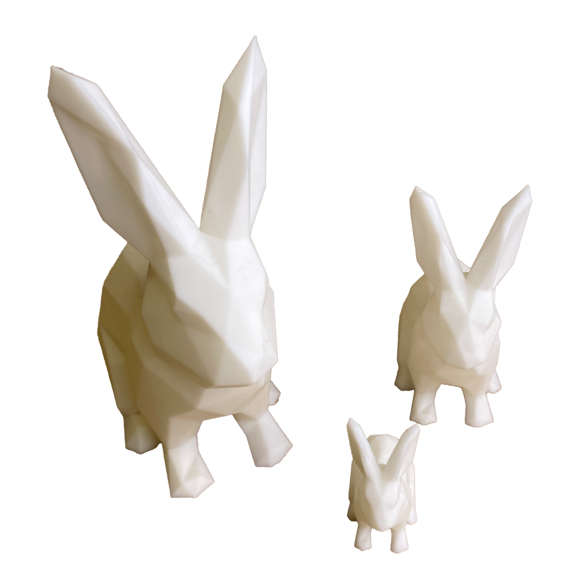 Kanciasty Królik Medium - Dekoracja 3D