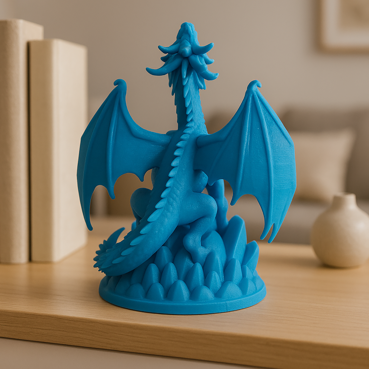 Figurka Smok na Kryształach - Druk 3D