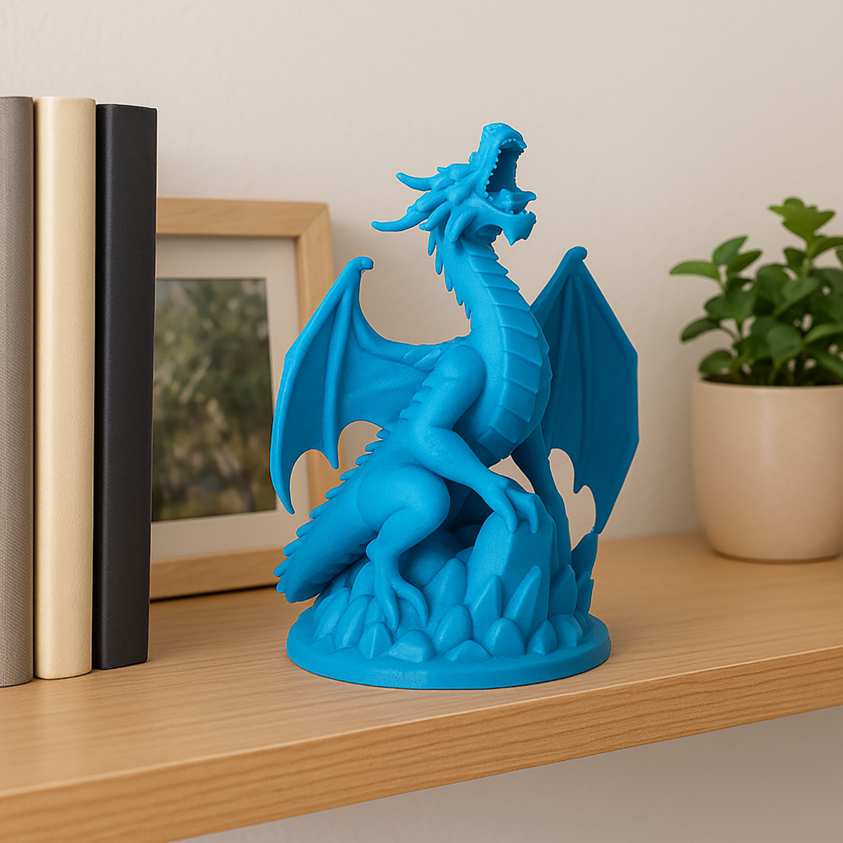 Figurka Smok na Kryształach - Druk 3D