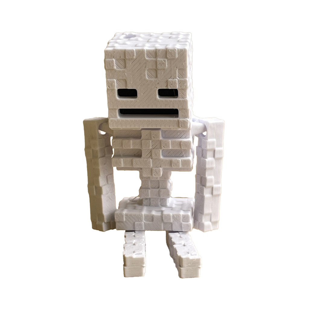 Brelok Szkielet z Minecrafta z Ruchomymi Komponentami - Druk 3D