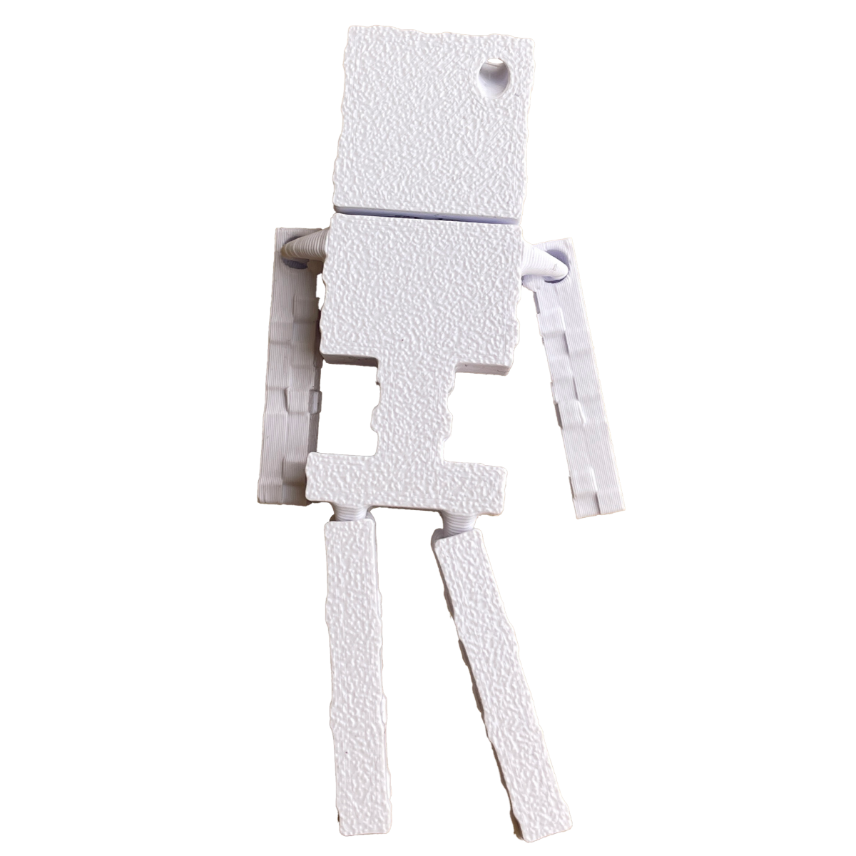 Brelok Szkielet z Minecrafta z Ruchomymi Komponentami - Druk 3D