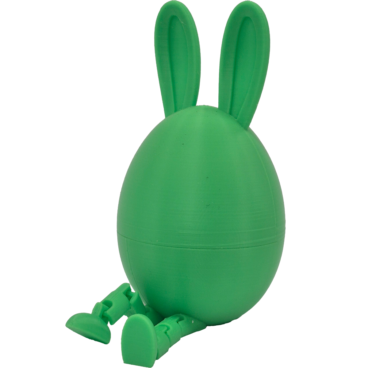 Zielone Jajko-Króliczek 3D – Wielkanocna Figurka z Ruchomymi Nóżkami